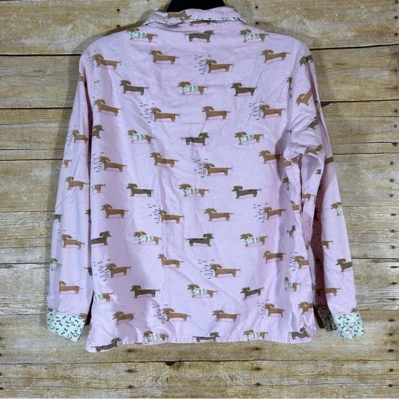 Munki Munki Pink Dachshund Flannel Pajamas Weiner Dog Doxie Size M - Picture 6 of 12